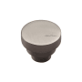 Ashley Norton Solid Brass Round Stepped 1-1/2" Round Luxury Designer Mushroom Cabinet / Drawer Knob Satin Nickel