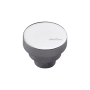 Ashley Norton Solid Brass Round Stepped 1-1/2" Round Luxury Designer Mushroom Cabinet / Drawer Knob Polished Chrome