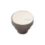 Ashley Norton Solid Brass Round Stepped 1-1/2" Round Luxury Designer Mushroom Cabinet / Drawer Knob Polished Nickel