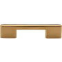 Ashley Norton Solid Brass Linear 3-3/4 Inch Center to Center Handle Cabinet Pull Unlacquered Brass