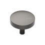Ashley Norton Solid Brass Tayo 1-1/2 Inch Mushroom Cabinet Knob Flat Black