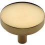 Ashley Norton Solid Brass Tayo 1-1/2 Inch Mushroom Cabinet Knob Unlacquered Brass