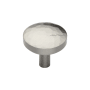 Ashley Norton Tayo 1-1/4" Round Luxury Solid Brass Hammered Mushroom Cabinet / Drawer Knob Satin Nickel