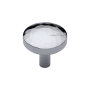 Ashley Norton Tayo 1-1/4" Round Luxury Solid Brass Hammered Mushroom Cabinet / Drawer Knob Polished Chrome