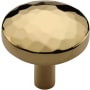 Ashley Norton Tayo 1-1/4" Round Luxury Solid Brass Hammered Mushroom Cabinet / Drawer Knob Unlacquered Brass