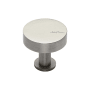 Ashley Norton Bracknell 1-1/4" Round Luxury Solid Brass Disc Mushroom Cabinet / Drawer Knob Satin Nickel