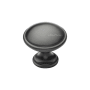 Ashley Norton Solid Brass Andria 1-1/4 Inch Mushroom Cabinet Knob Flat Black