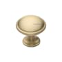 Ashley Norton Solid Brass Andria 1-1/4 Inch Mushroom Cabinet Knob Satin Brass