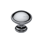 Ashley Norton Solid Brass Andria 1-1/4 Inch Mushroom Cabinet Knob Polished Chrome