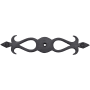 Ashley Norton Fleur de Lis 6-1/2" Long Luxury Solid Brass Cabinet Knob Backplate Oil Rubbed Bronze