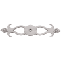 Ashley Norton Fleur de Lis 6-1/2" Long Luxury Solid Brass Cabinet Knob Backplate Satin Nickel