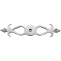 Ashley Norton Fleur de Lis 6-1/2" Long Luxury Solid Brass Cabinet Knob Backplate Polished Nickel