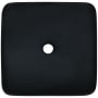 Ashley Norton Solid Brass Fleur-de-lis Square Cabinet Knob Backplate Flat Black