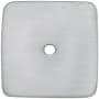 Ashley Norton Solid Brass Fleur-de-lis Square Cabinet Knob Backplate Satin Nickel