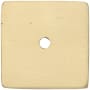 Ashley Norton Solid Brass Fleur-de-lis Square Cabinet Knob Backplate Satin Brass
