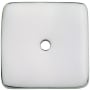 Ashley Norton Solid Brass Fleur-de-lis Square Cabinet Knob Backplate Polished Nickel