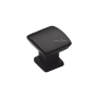 Ashley Norton Solid Brass Hudson 1 Inch Square Cabinet Knob Flat Black
