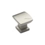 Ashley Norton Solid Brass Hudson 1 Inch Square Cabinet Knob Satin Nickel
