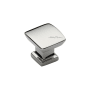 Ashley Norton Solid Brass Hudson 1 Inch Square Cabinet Knob Polished Nickel
