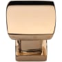 Ashley Norton Solid Brass Hudson 1 Inch Square Cabinet Knob Unlacquered Brass