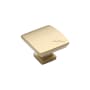 Ashley Norton Solid Brass Hudson 1-3/8 Inch Square Cabinet Knob Satin Brass