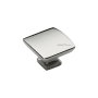 Ashley Norton Solid Brass Hudson 1-3/8 Inch Square Cabinet Knob Polished Nickel