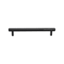 Ashley Norton Solid Brass Hex 4 Inch Center to Center Bar Cabinet Pull Flat Black