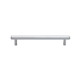 Ashley Norton Solid Brass Hex 4 Inch Center to Center Bar Cabinet Pull Polished Chrome