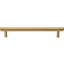 Ashley Norton Solid Brass Hex 6 Inch Center to Center Bar Cabinet Pull Unlacquered Brass