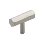 Ashley Norton Solid Brass Hex 1-5/8 Inch Bar Cabinet Knob Satin Nickel