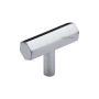 Ashley Norton Solid Brass Hex 1-5/8 Inch Bar Cabinet Knob Polished Chrome