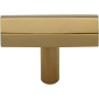 Ashley Norton Solid Brass Hex 1-5/8 Inch Bar Cabinet Knob Unlacquered Brass