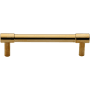 Ashley Norton Solid Brass Phoenix 4 Inch Center to Center Bar Cabinet Pull Unlacquered Brass