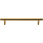 Ashley Norton Solid Brass Zurich Ridge 6 Inch Center to Center Bar Cabinet Pull Unlacquered Brass