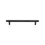 Ashley Norton Solid Brass Zurich Ridge 8 Inch Center to Center Bar Cabinet Pull Flat Black