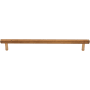 Ashley Norton Solid Brass Basel Knurled 8 Inch Center to Center Bar Cabinet Pull Unlacquered Brass