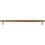 Ashley Norton Basel 10" Center to Center Luxury Solid Brass Diamond Knurled Cabinet Bar Handle / Drawer Bar Pull Unlacquered Brass