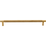 Ashley Norton Solid Brass Bern Knurled 8 Inch Center to Center Bar Cabinet Pull Unlacquered Brass