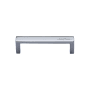 Ashley Norton Wide Urban 4" Center to Center Luxury Solid Brass Bold Square Cabinet Handle / Drawer Pull Polished Chrome