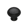 Ashley Norton Luxury 1-1/4" Round Solid Brass Hammered Surface Mushroom Cabinet / Drawer Knob Dark Oil Rubbed