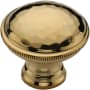 Ashley Norton Luxury 1-1/4" Round Solid Brass Hammered Surface Mushroom Cabinet / Drawer Knob Unlacquered Brass