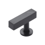 Ashley Norton Solid Brass Square Profile 1-5/8 Inch Bar Cabinet Knob Dark Oil Rubbed