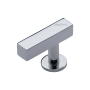 Ashley Norton Solid Brass Square Profile 1-5/8 Inch Bar Cabinet Knob Polished Chrome