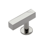 Ashley Norton Solid Brass Square Profile 1-5/8 Inch Bar Cabinet Knob Polished Nickel