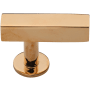 Ashley Norton Solid Brass Square Profile 1-5/8 Inch Bar Cabinet Knob Unlacquered Brass