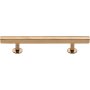 Ashley Norton Huntington 4" Center to Center Luxury Solid Brass Square Cabinet Bar Handle / Drawer Bar Pull Unlacquered Brass