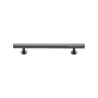 Ashley Norton Solid Brass Square Profile 6 Inch Center to Center Bar Cabinet Pull Flat Black