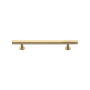 Ashley Norton Solid Brass Square Profile 6 Inch Center to Center Bar Cabinet Pull Satin Brass