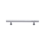 Ashley Norton Solid Brass Square Profile 6 Inch Center to Center Bar Cabinet Pull Polished Chrome