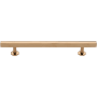 Ashley Norton Solid Brass Square Profile 6 Inch Center to Center Bar Cabinet Pull Unlacquered Brass